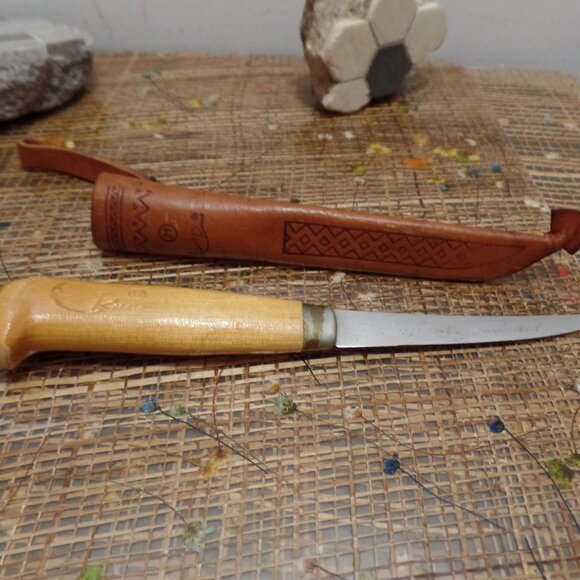 Vintage Rapala Finland J Martiini Small Filet Fish Knife Signed - Picture 2 of 15